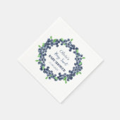 Berry Sweet Baby Shower Blueberry Baby Boy Serviette (Ecke)
