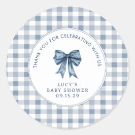 Berry Sweet Baby Shower Blueberry Bow Vielen Dank Runder Aufkleber