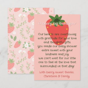 Berry Sweet Baby Shower Dankeskarte