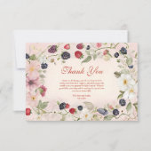 Berry Sweet Baby Shower Dankeskarte (Vorderseite)