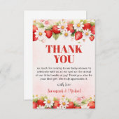 Berry Sweet Baby Shower Dankeskarte (Vorne/Hinten)