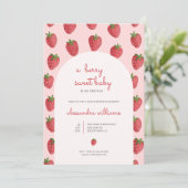 Berry Sweet Baby Shower Einladung (Stehend Vorderseite)
