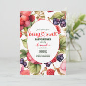 Berry Sweet Baby Shower Einladung (Stehend Vorderseite)
