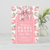 Berry Sweet Baby Shower Einladung (Stehend Vorderseite)