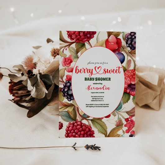 Berry Sweet Baby Shower Einladung