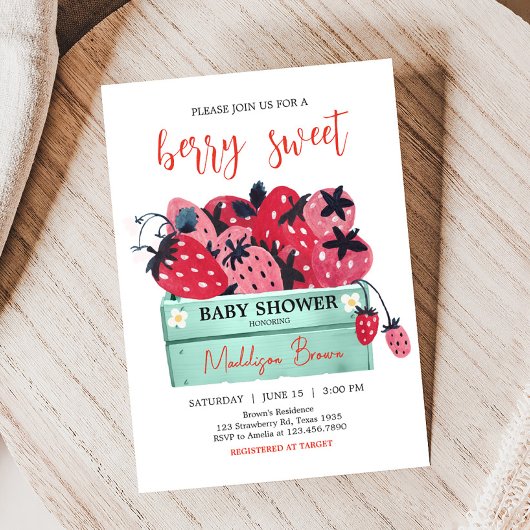 Berry Sweet Baby Shower Einladung