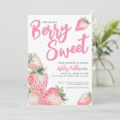 Berry Sweet Baby Shower Einladung (Stehend Vorderseite)