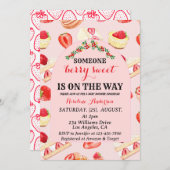 Berry Sweet Baby Shower Einladung (Vorne/Hinten)