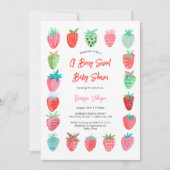 Berry Sweet Baby Shower Einladung Strawberry (Vorderseite)