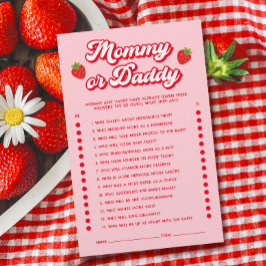 Berry Sweet Baby Shower Game Guess Who Mommy Daddy