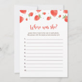 Berry Sweet Baby Shower Games, wo sie spielte Einladung (Vorderseite)