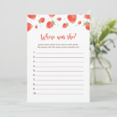 Berry Sweet Baby Shower Games, wo sie spielte Einladung (Stehend Vorderseite)