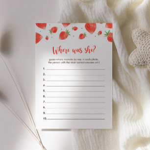 Berry Sweet Baby Shower Games, wo sie spielte Einladung