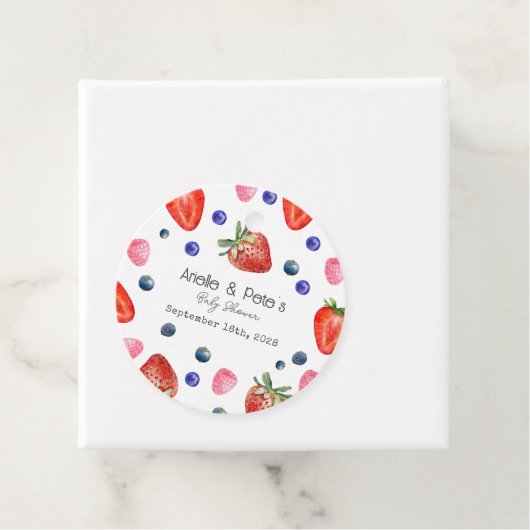 Berry Sweet Baby Shower Geschenkanhänger (Beispiel)