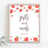Berry Sweet Baby Shower Geschenke und Karten Unter Poster
