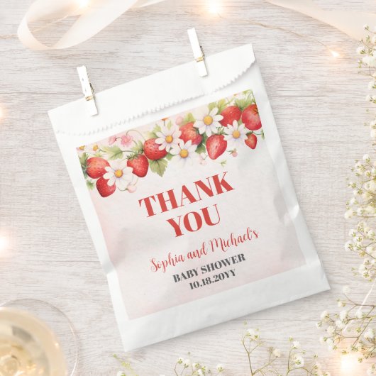 Berry Sweet Baby Shower Geschenktütchen (Ausgeschnitten)