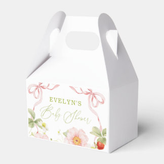 Berry Sweet Baby Shower Gingham Geschenkschachtel