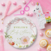 Berry Sweet Baby Shower Gingham Pappteller (Party)