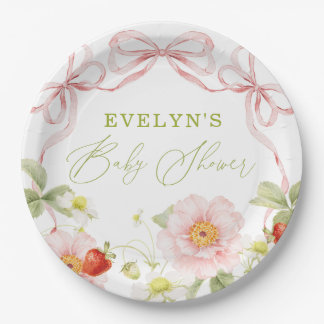 Berry Sweet Baby Shower Gingham Pappteller
