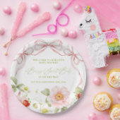 Berry Sweet Baby Shower Gingham Pappteller (Party)