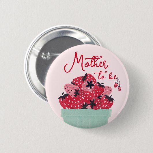 Berry Sweet Baby Shower Mother-to-be-Taste Button (Vorne & Hinten)