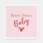 Berry Sweet Baby Shower Napkins | Pink Serviette (Vorderseite)