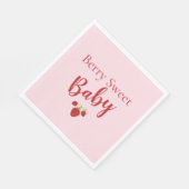 Berry Sweet Baby Shower Napkins | Pink Serviette (Ecke)