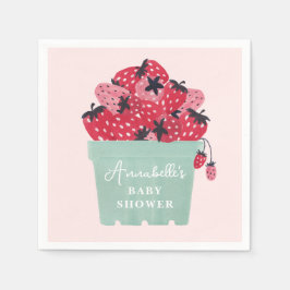 Berry Sweet Baby Shower Napkins Strawberry Serviette