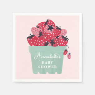 Berry Sweet Baby Shower Napkins Strawberry Serviette