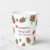 Berry Sweet Baby Shower Niedlich Strawberry Custom Pappbecher (Vorderseite)