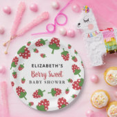 Berry Sweet Baby Shower Niedlich Strawberry Custom Pappteller (Party)