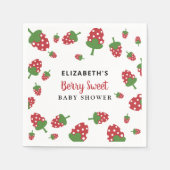 Berry Sweet Baby Shower Niedlich Strawberry Custom Serviette (Vorderseite)