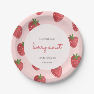 Berry Sweet Baby Shower Paper Plate Pappteller