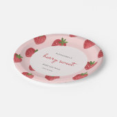 Berry Sweet Baby Shower Paper Plate Pappteller (Schrägansicht)