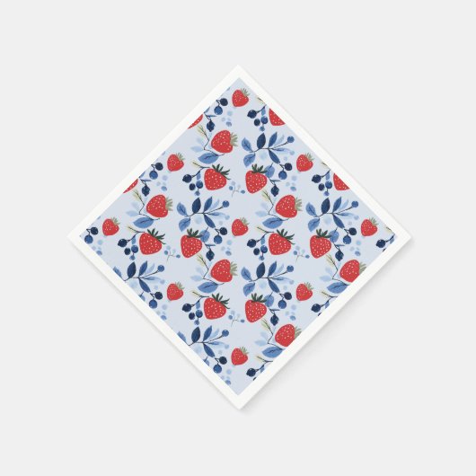 Berry Sweet Baby Shower Paper Plate Serviette (Ecke)