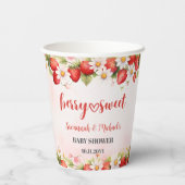 Berry Sweet Baby Shower Pappbecher (Rückseite)