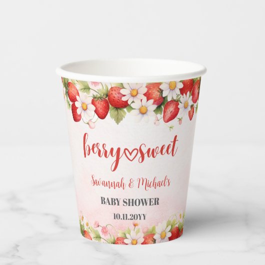Berry Sweet Baby Shower Pappbecher (Vorderseite)