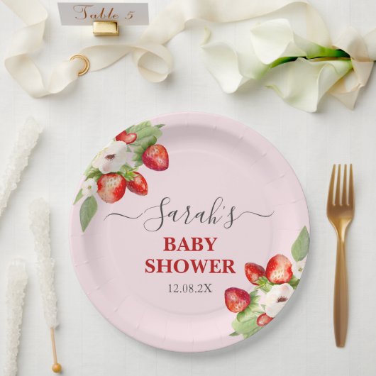 Berry Sweet Baby Shower Pappteller (Hochzeit)