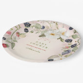 Berry Sweet Baby Shower Pappteller (Schrägansicht)