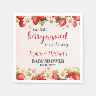 Berry Sweet Baby Shower Party Serviette