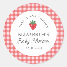 Berry Sweet Baby Shower Picnic Runder Aufkleber