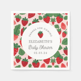 Berry Sweet Baby Shower Picnic Serviette