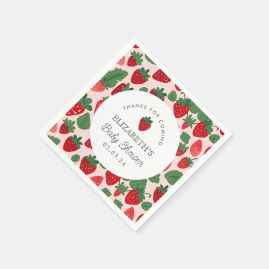 Berry Sweet Baby Shower Picnic Serviette (Ecke)