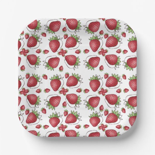 Berry Sweet Baby Shower Plate Pappteller (Vorderseite)