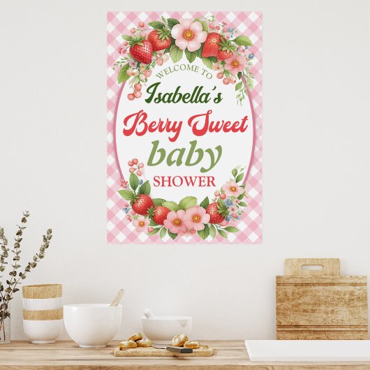 Berry Sweet Baby Shower Poster (Küche)