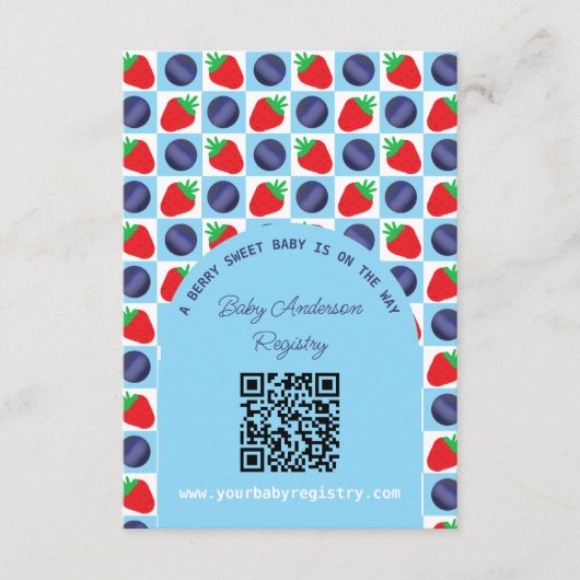 Berry Sweet Baby Shower Registry Begleitkarte (Vorderseite)