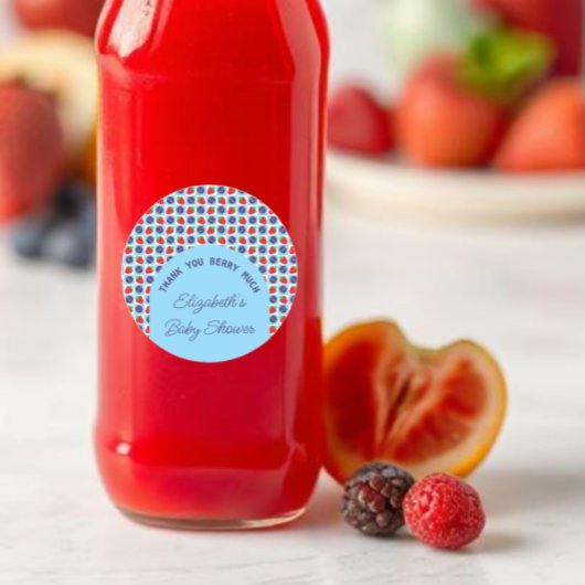 Berry Sweet Baby Shower Runder Aufkleber