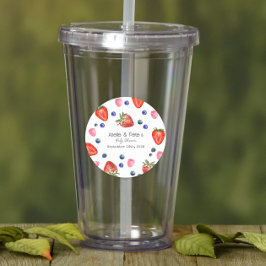 Berry Sweet Baby Shower Runder Aufkleber