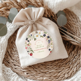 Berry Sweet Baby Shower Runder Aufkleber