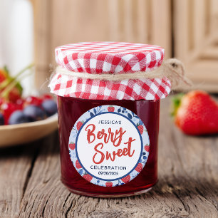 Berry Sweet Baby Shower Runder Aufkleber